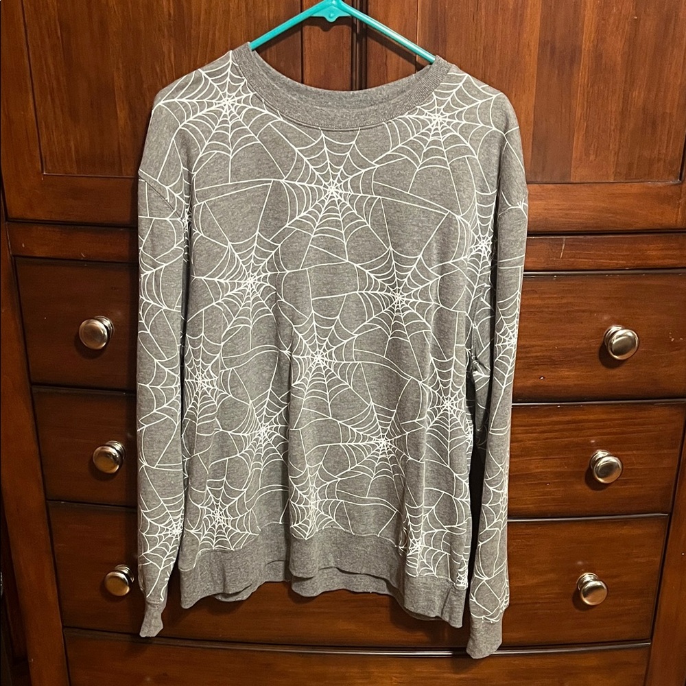 Gray Spider Web women’s sweatshirt
